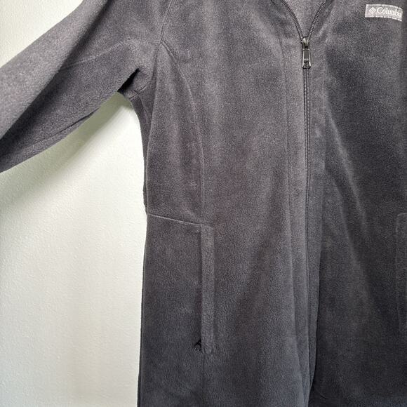 Columbia Womens Benton Springs II Long Hoodie Size Large Black Fleece Parka - Picture 4 of 6